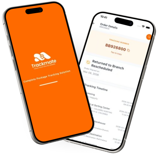 TrackMate app screens